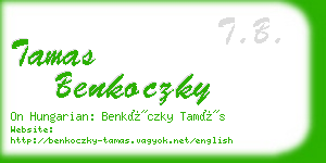 tamas benkoczky business card